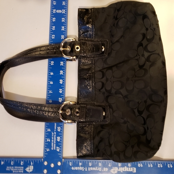 Coach SOHO Signature Black Shoulder Bag - Picture 10 of 11